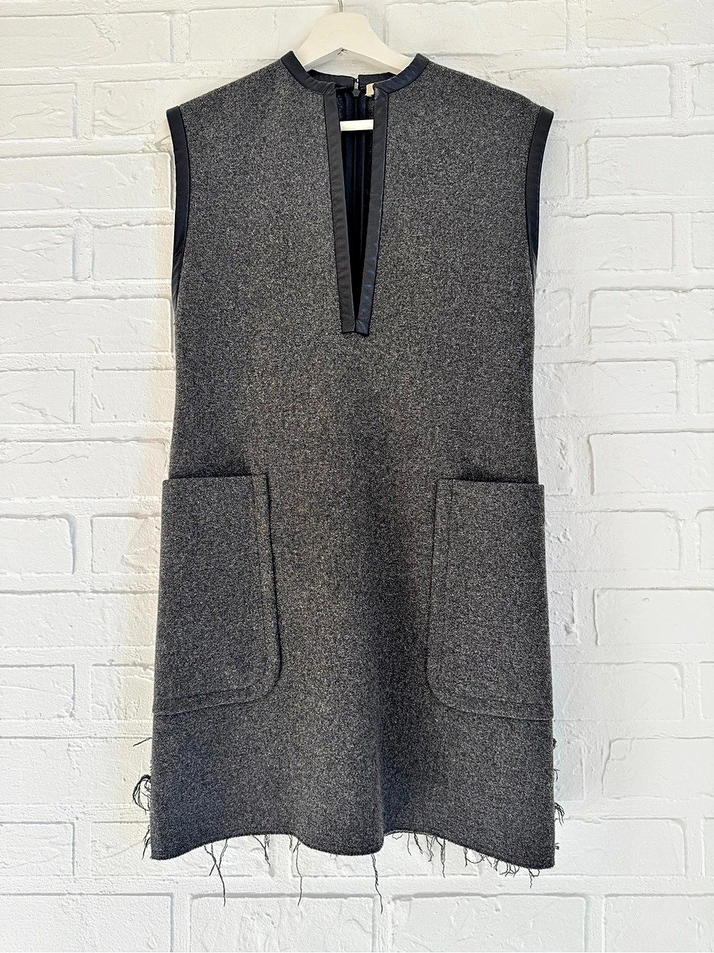 Celine Depose Wool Mini Dress Size 34 - Picture 2 of 6